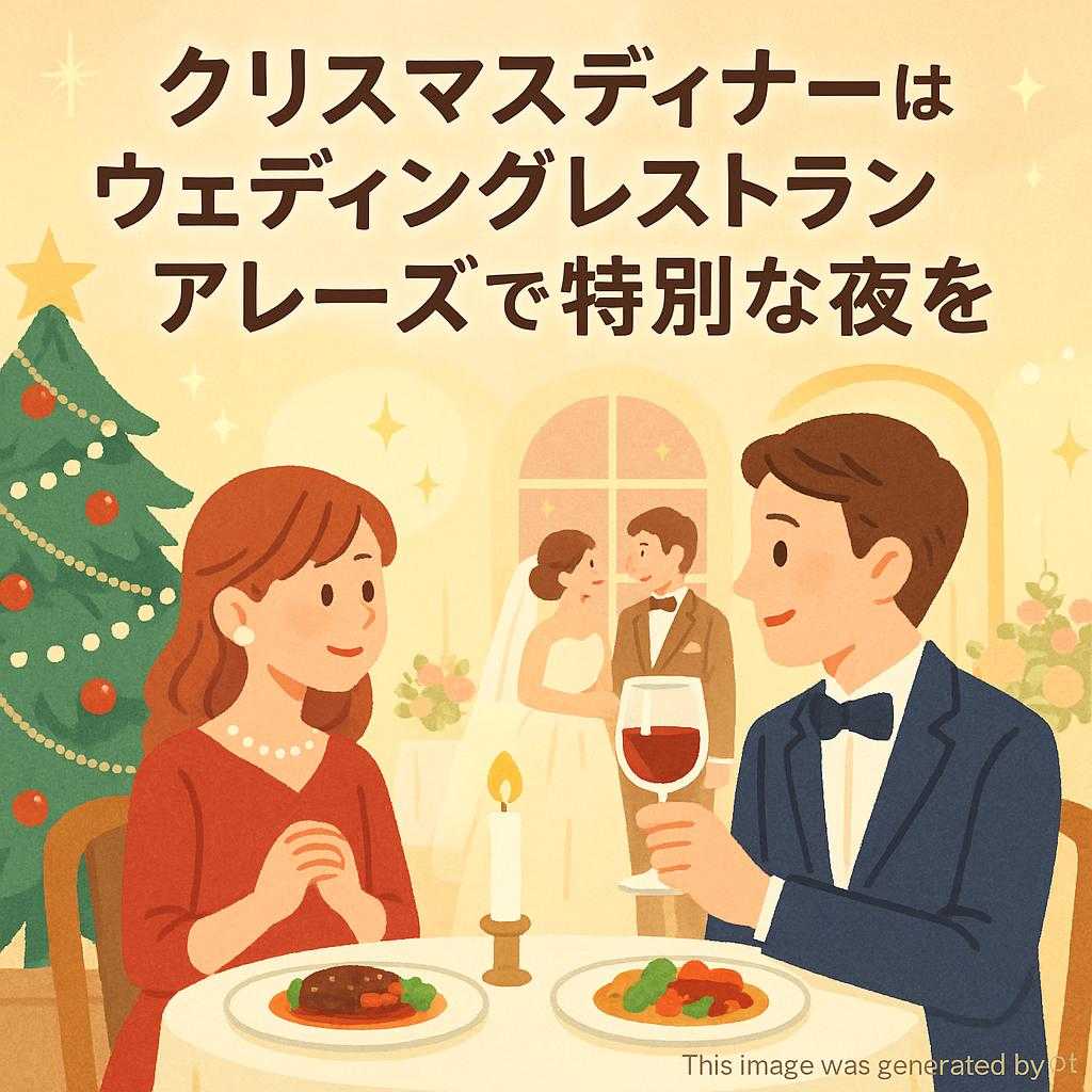 クリスマスディナーはウェディングレストランアレーズで特別な夜を