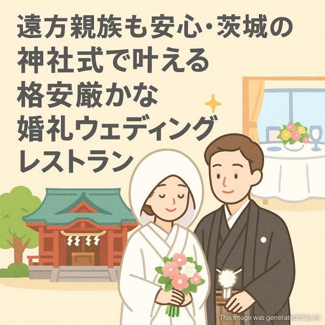 遠方親族も安心・茨城の神社式で叶える格安厳かな婚礼ウェディングレストラン