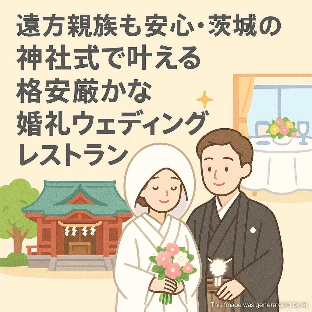 遠方親族も安心・茨城の神社式で叶える格安厳かな婚礼ウェディングレストラン
