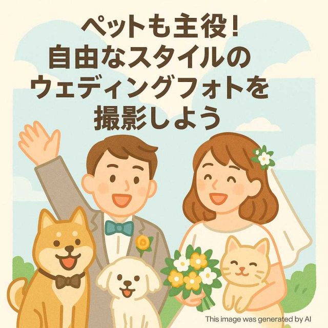 ペットも主役！自由なスタイルのウェディングフォトを撮影しよう