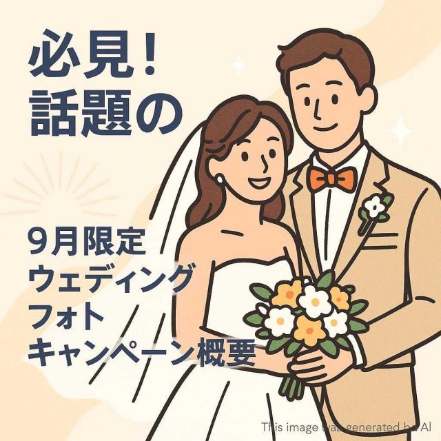 必見！話題の9月限定ウェディングフォトキャンペーン概要