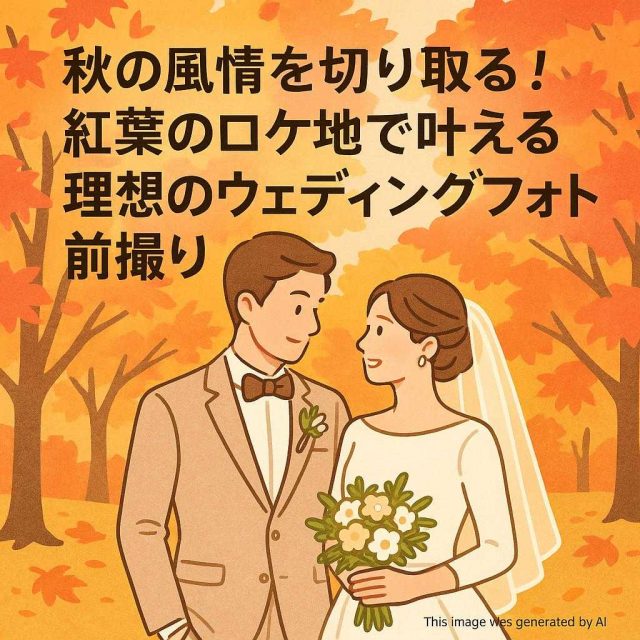 秋の風情を切り取る！紅葉のロケ地で叶える理想のウェディングフォト前撮り