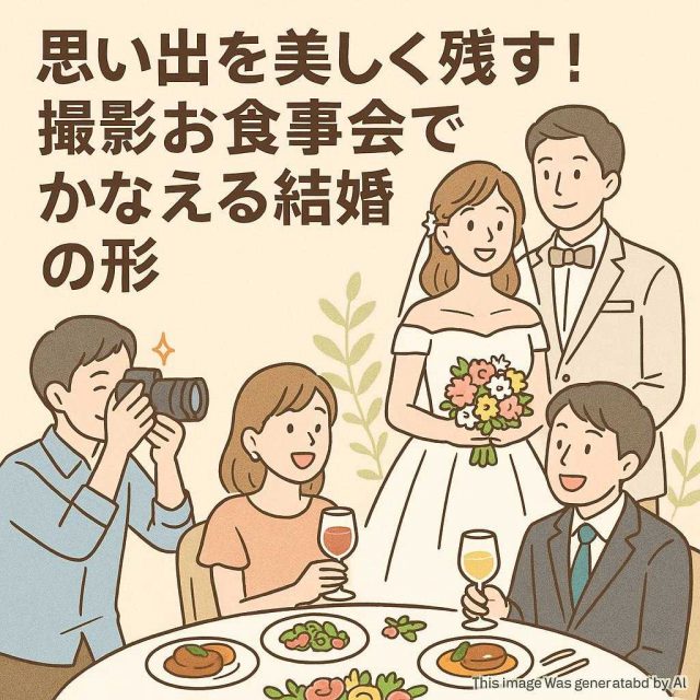 思い出を美しく残す！撮影お食事会でかなえる結婚の形