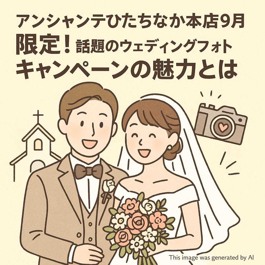 アンシャンテひたちなか本店9月限定！話題のウェディングフォトキャンペーンの魅力とは