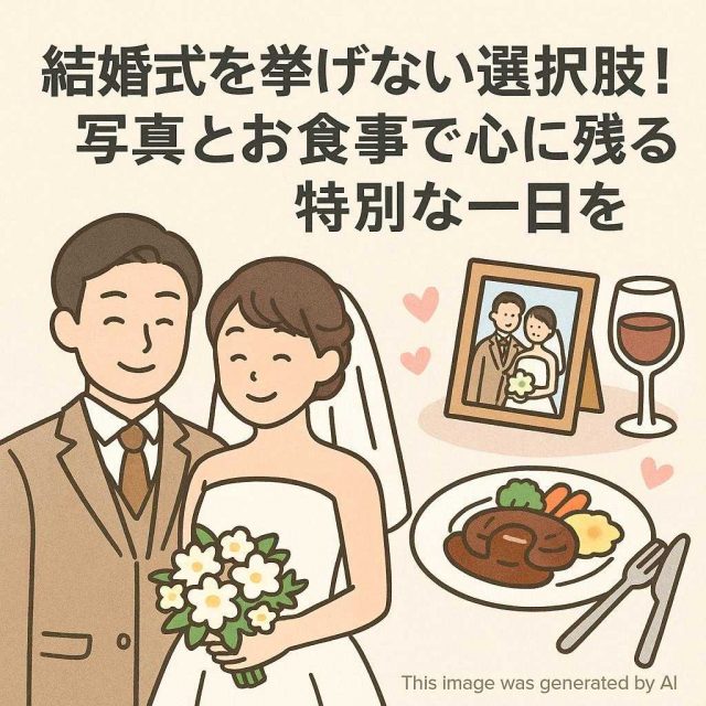 結婚式を挙げない選択肢！写真とお食事で心に残る特別な一日を