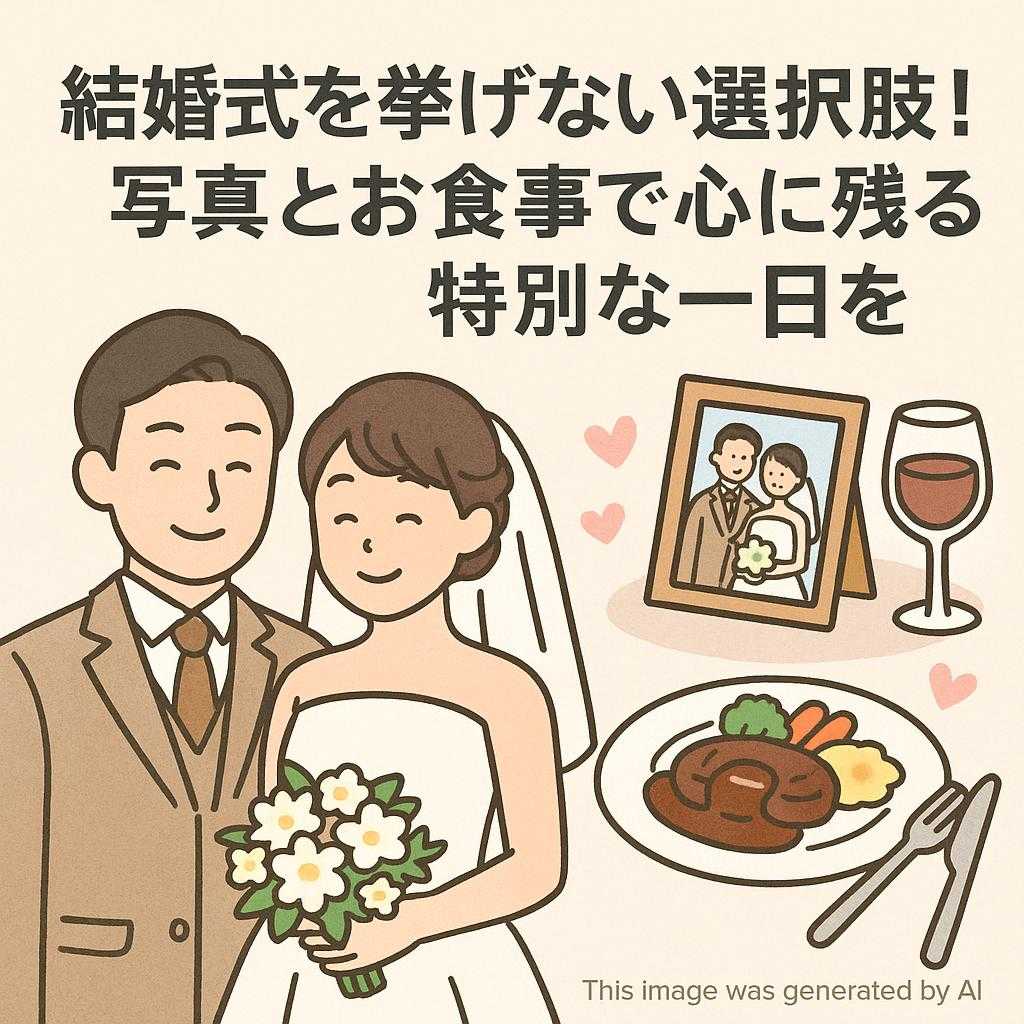 結婚式を挙げない選択肢！写真とお食事で心に残る特別な一日を