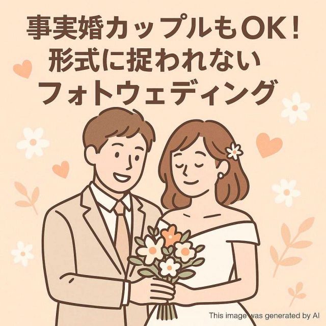 事実婚カップルもOK！形式に捉われないフォトウェディング