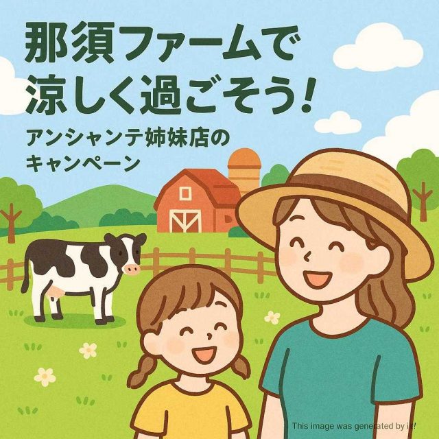 那須ファームで涼しく過ごそう！アンシャンテ姉妹店のキャンペーン