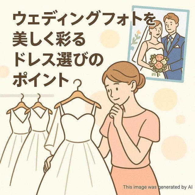 ウェディングフォトを美しく彩るドレス選びのポイント