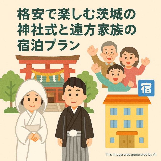 格安で楽しむ茨城の神社式と遠方家族の宿泊プラン