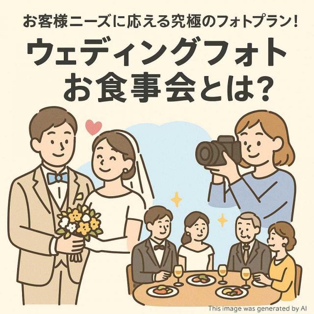お客様ニーズに応える究極のフォトプラン！ウェディングフォトお食事会とは？