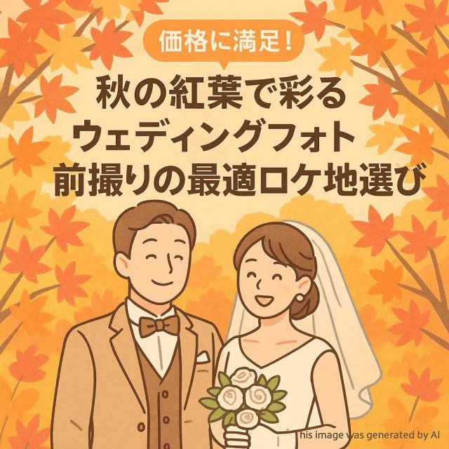 価格に満足！秋の紅葉で彩るウェディングフォト前撮りの最適ロケ地選び