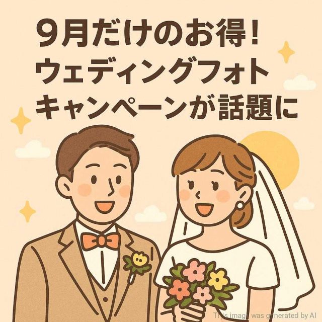 9月だけのお得！ウェディングフォトキャンペーンが話題に