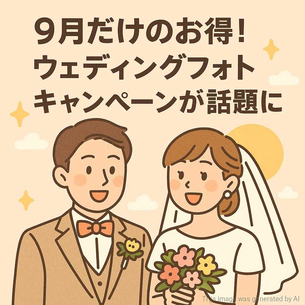 9月だけのお得！ウェディングフォトキャンペーンが話題に