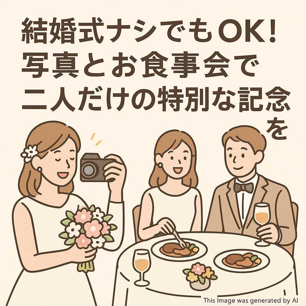 結婚式ナシでもOK！写真とお食事会で二人だけの特別な記念日を