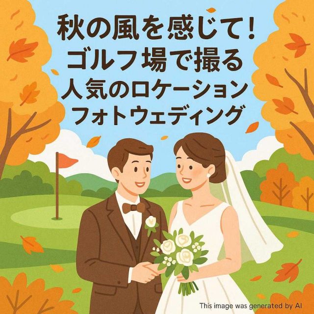 秋の風を感じて！ゴルフ場で撮る人気のロケーションフォトウェディング