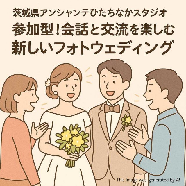 茨城県アンシャンテひたちなかスタジオ 参加型！会話と交流を楽しむ新しいフォトウェディング