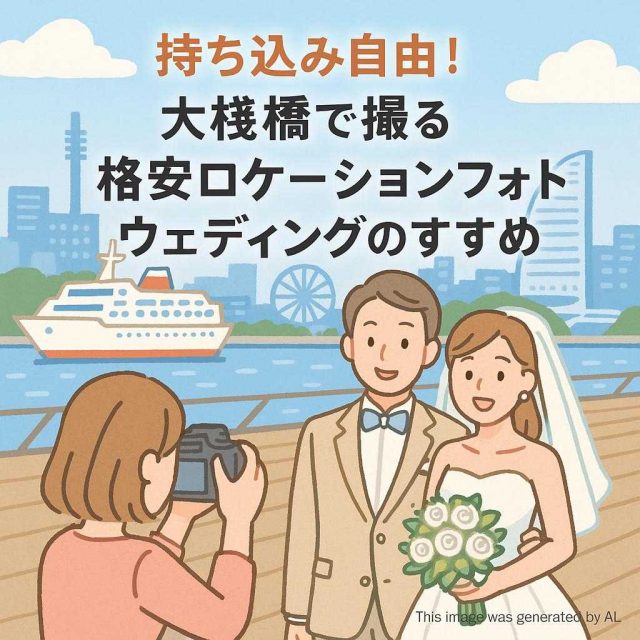 持ち込み自由！大桟橋で撮る格安ロケーションフォトウェディングのすすめ