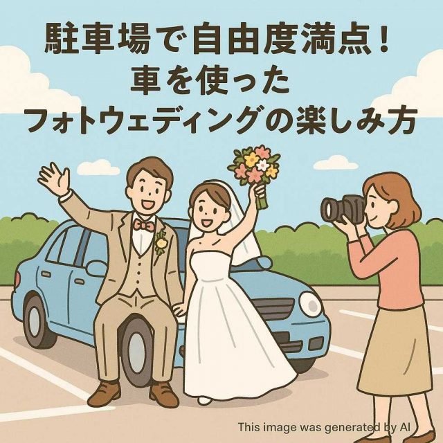駐車場で自由度満点！車を使ったフォトウェディングの楽しみ方