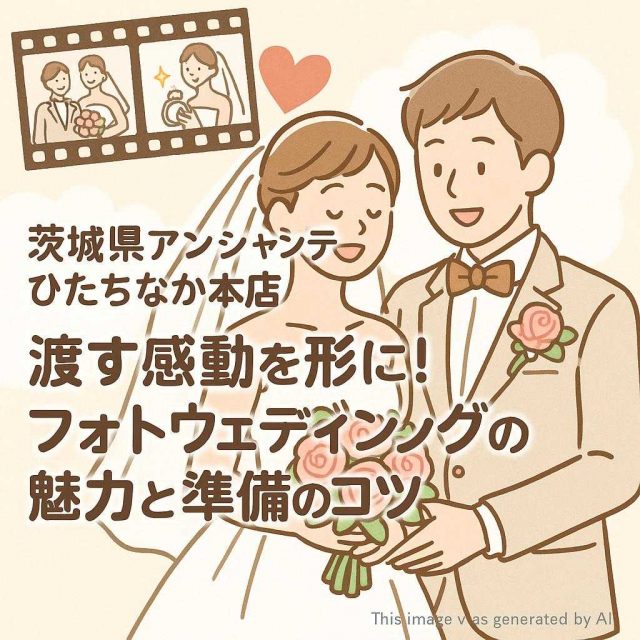 茨城県アンシャンテひたちなか本店 渡す感動を形に！フォトウェディングの魅力と準備のコツ