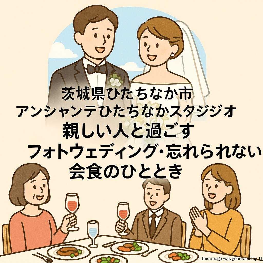 茨城県ひたちなか市 アンシャンテひたちなかスタジオ 親しい人と過ごすフォトウェディング・忘れられない会食のひととき