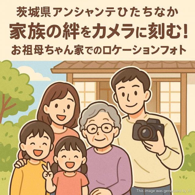 茨城県アンシャンテひたちなか家族の絆をカメラに刻む！お祖母ちゃん家でのロケーションフォト