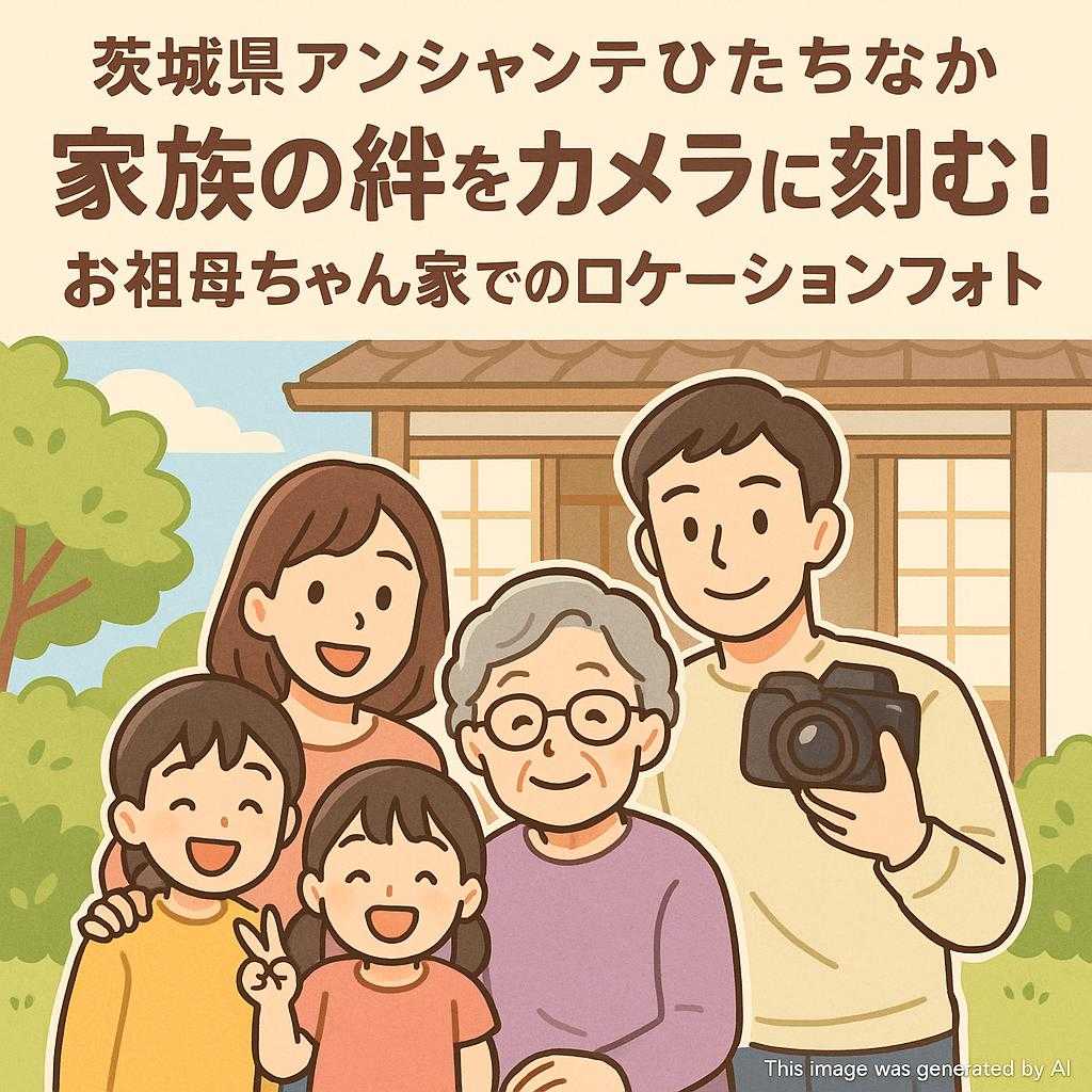 茨城県アンシャンテひたちなか家族の絆をカメラに刻む！お祖母ちゃん家でのロケーションフォト