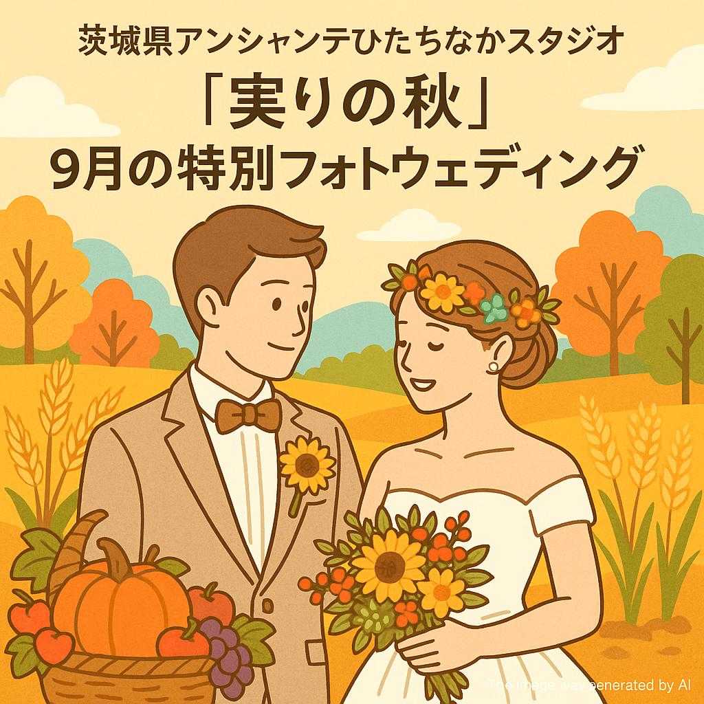 茨城県アンシャンテひたちなかスタジオ【実りの秋】9月の特別フォトウェディング