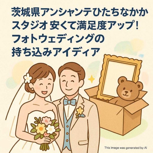 茨城県アンシャンテひたちなかスタジオ安くて満足度アップ！フォトウェディングの持ち込みアイディア