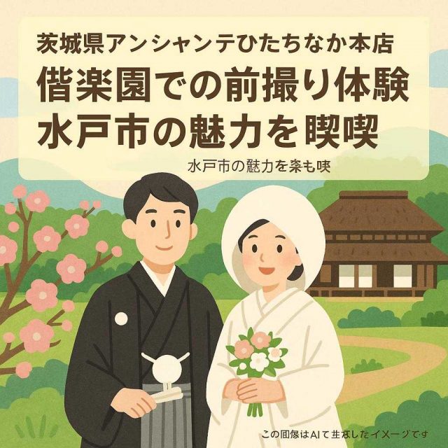 茨城県アンシャンテひたちなか本店 偕楽園での前撮り体験・水戸市の魅力を満喫