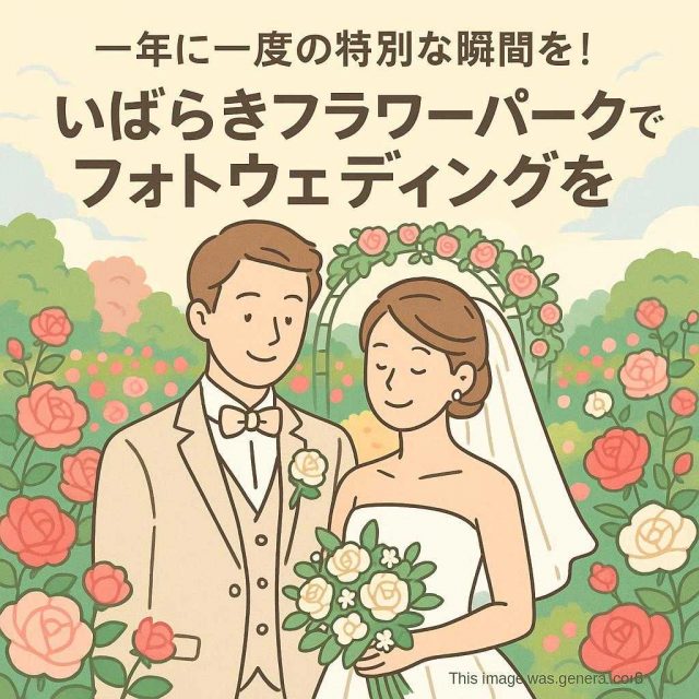 一年に一度の特別な瞬間を! いばらきフラワーパークでフォトウェディングを