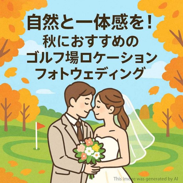 自然と一体感を！秋におすすめのゴルフ場ロケーションフォトウェディング