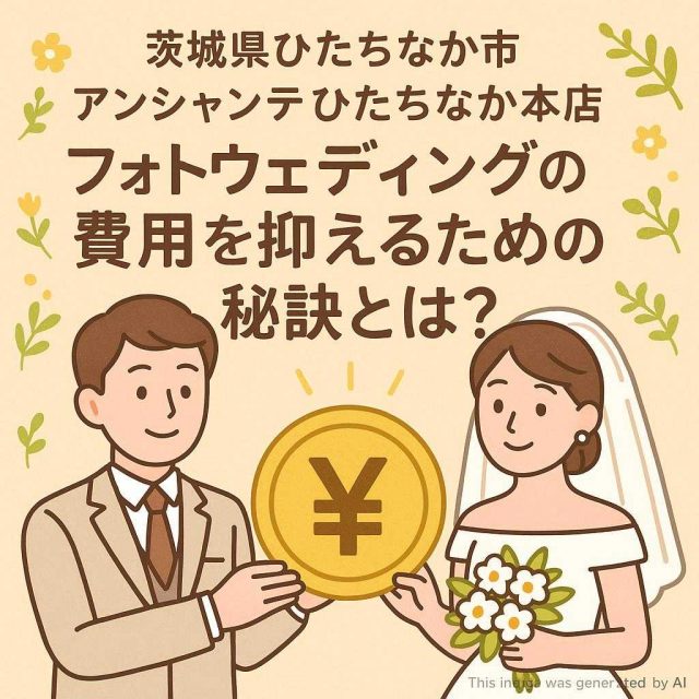 茨城県ひたちなか市 アンシャンテひたちなか本店 フォトウェディングの費用を抑えるための秘訣とは？
