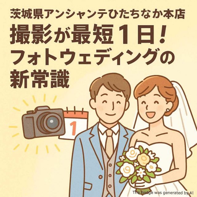 茨城県アンシャンテひたちなか本店 撮影が最短1日！フォトウェディングの新常識