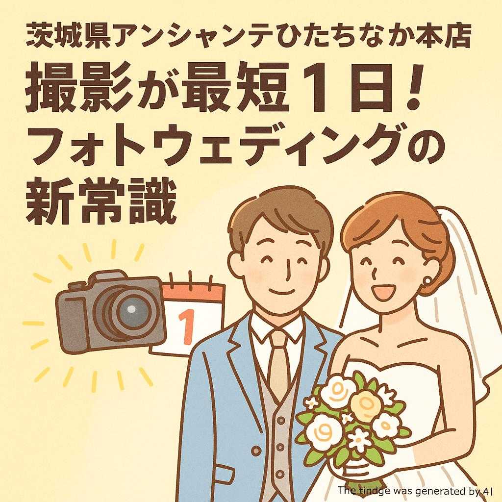 茨城県アンシャンテひたちなか本店 撮影が最短1日！フォトウェディングの新常識