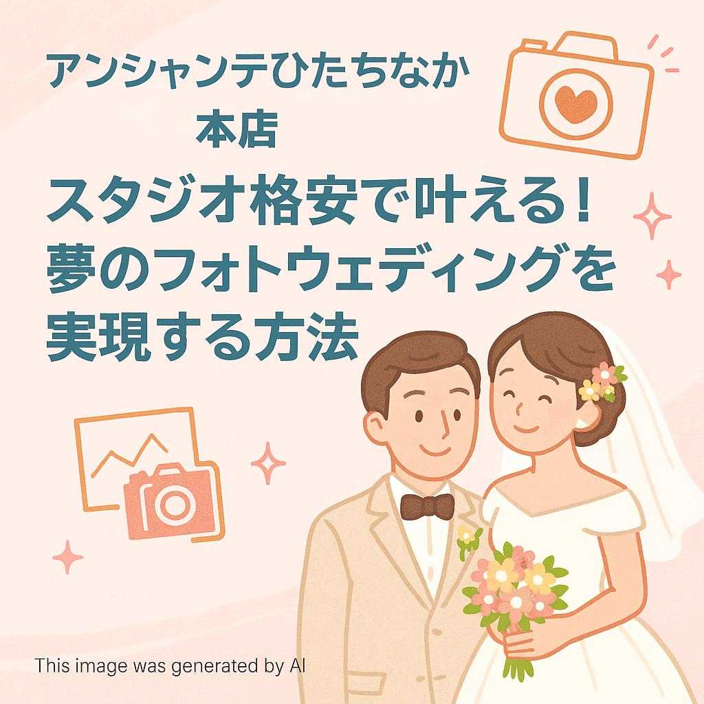 アンシャンテひたちなか本店 スタジオ格安で叶える！夢のフォトウェディングを実現する方法