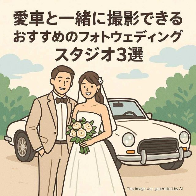 愛車と一緒に撮影できるおすすめのフォトウェディングスタジオ3選