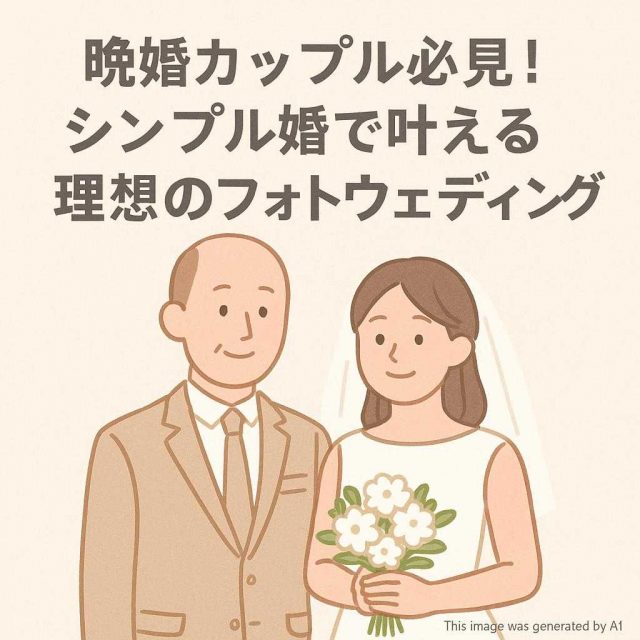 晩婚カップル必見！シンプル婚で叶える理想のフォトウェディング