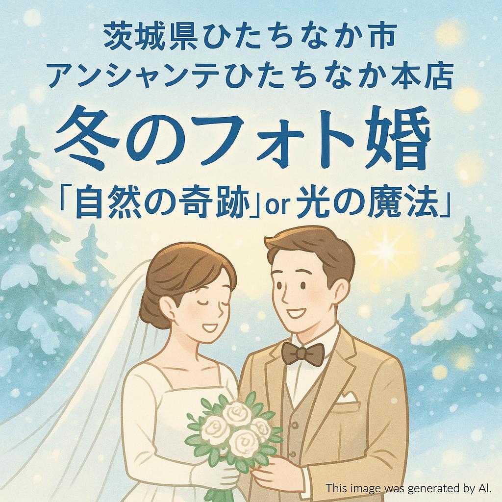 茨城県ひたちなか市 アンシャンテひたちなか本店 【冬のフォト婚】 「自然の奇跡」or「光の魔法」