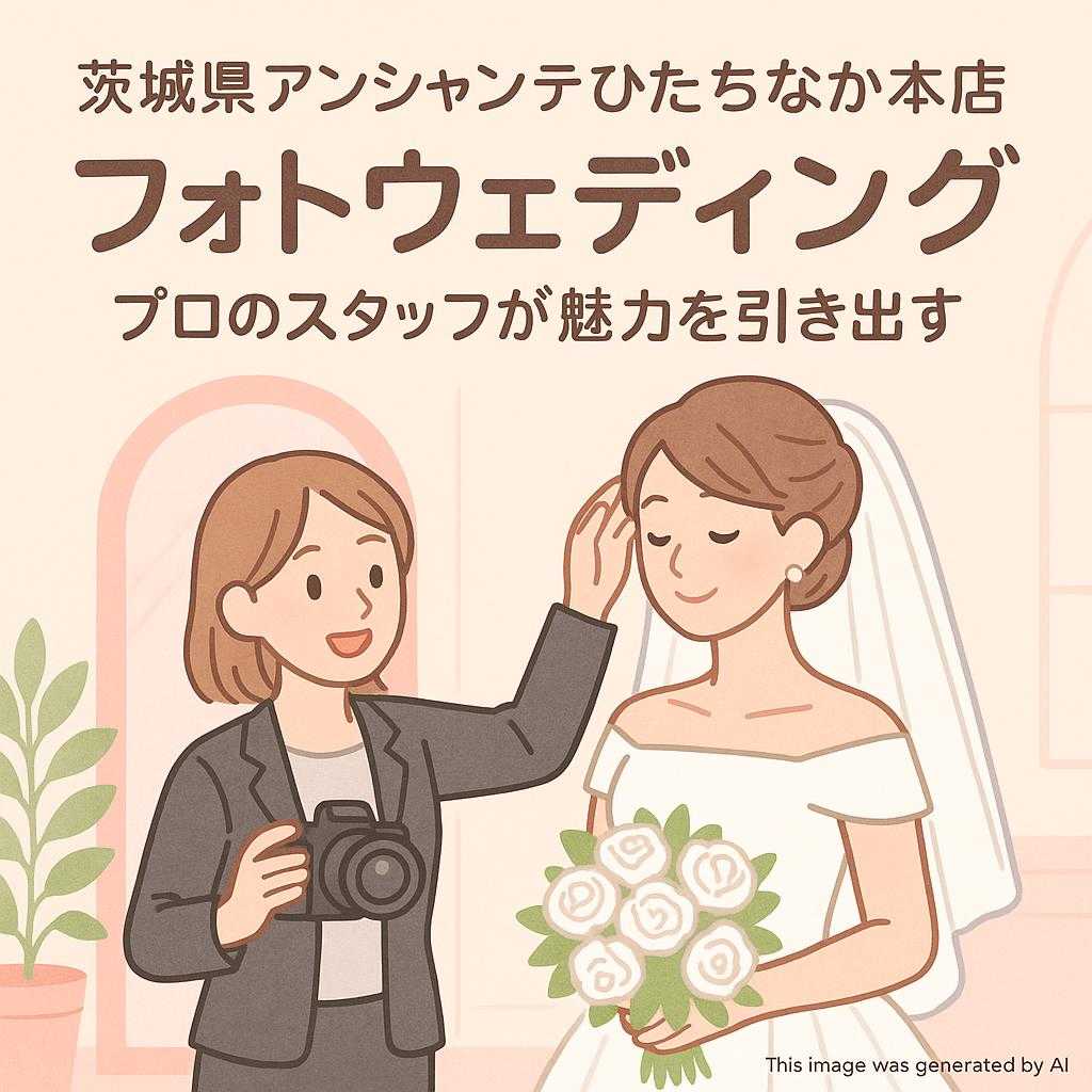 茨城県アンシャンテひたちなか本店 プロのスタッフが魅力を引き出すフォトウェディング