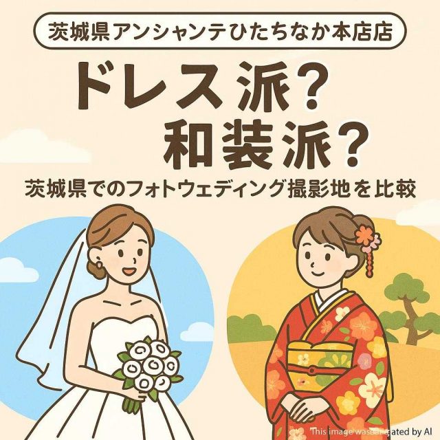 茨城県アンシャンテひたちなか本店 ドレス派？和装派？茨城県でのフォトウェディング撮影地を比較