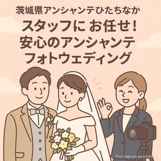 茨城県アンシャンテひたちなか 	スタッフにお任せ！安心のアンシャンテフォトウェディング