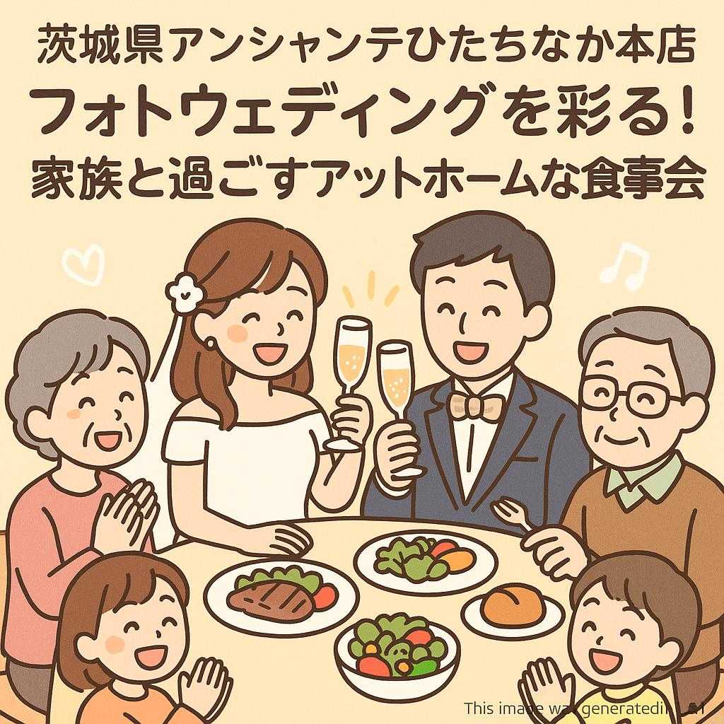 茨城県アンシャンテひたちなか本店 フォトウェディングを彩る!家族と過ごすアットホームな食事会