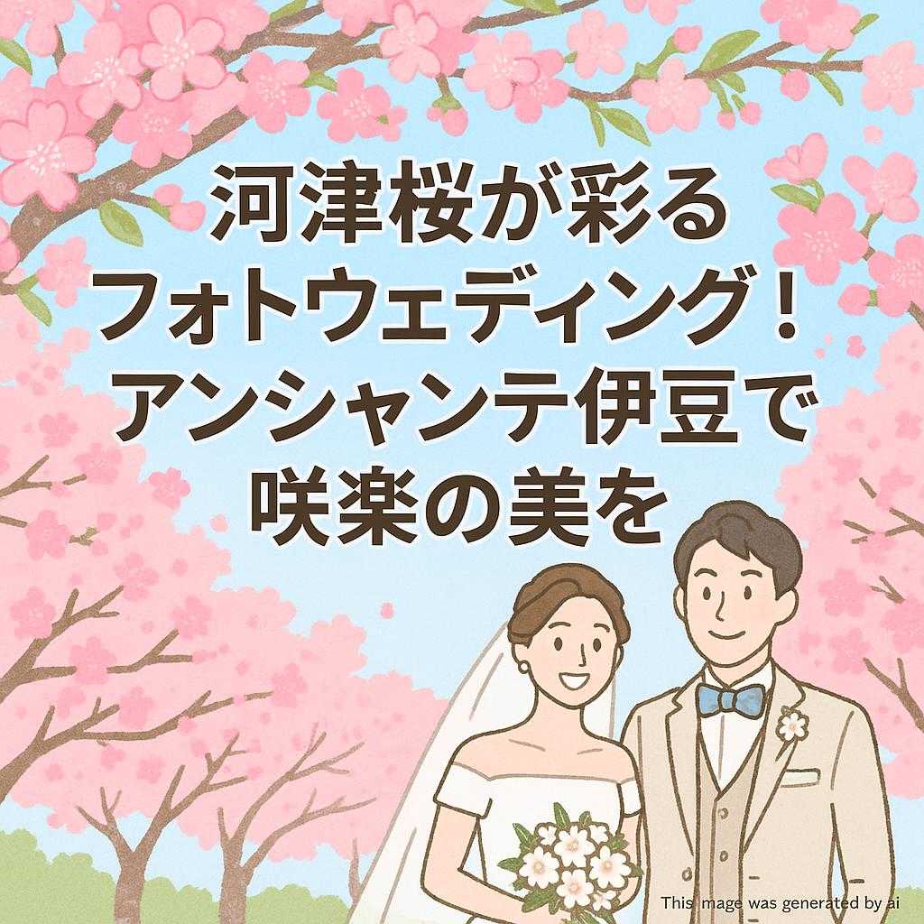 河津桜が彩るフォトウェディング！アンシャンテ伊豆で咲楽の美を