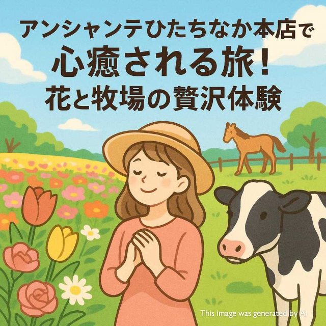 アンシャンテひたちなか本店で心癒される旅！花と牧場の贅沢体験