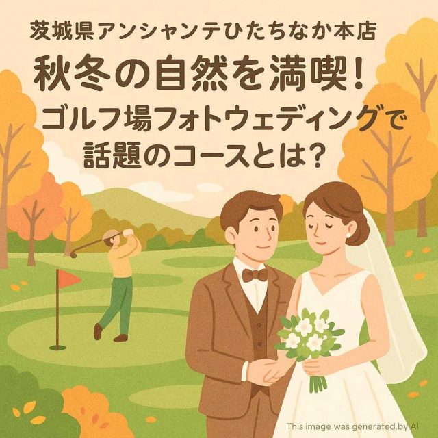 茨城県アンシャンテひたちなか本店 秋冬の自然を満喫！ゴルフ場フォトウェディングで話題のコースとは？
