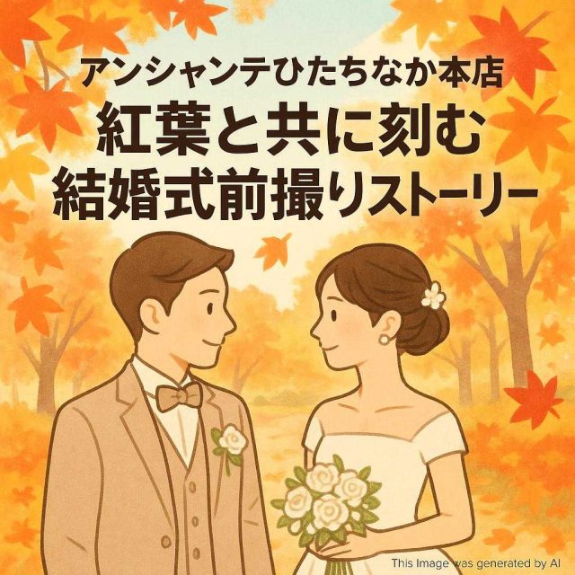 アンシャンテひたちなか本店 紅葉と共に刻む結婚式前撮りストーリー