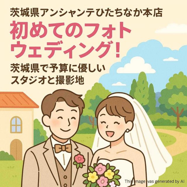 茨城県アンシャンテひたちなか本店 初めてのフォトウェディング！茨城県で予算に優しいスタジオと撮影地