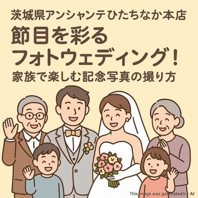 茨城県アンシャンテひたちなか本店 節目を彩るフォトウェディング！家族で楽しむ記念写真の撮り方