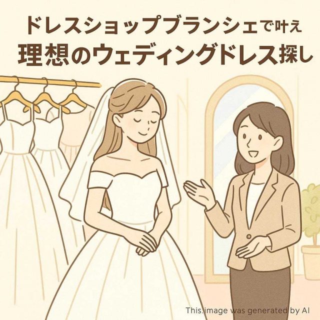 ドレスショップブランシェで叶える理想のウェディングドレス探し